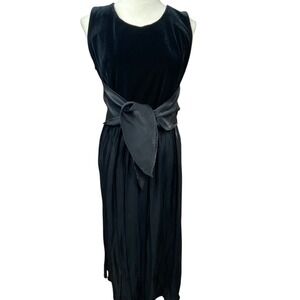 Rabbit Rabbit Designs Velvet Maxi Dress Sleeveless Formal Black Size 14‎